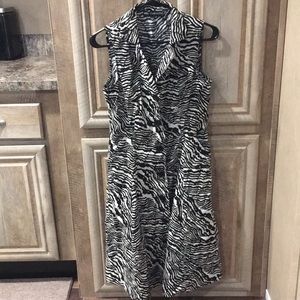 Nice “Mlle Gabrielle” Zebra Print Button Up Dress